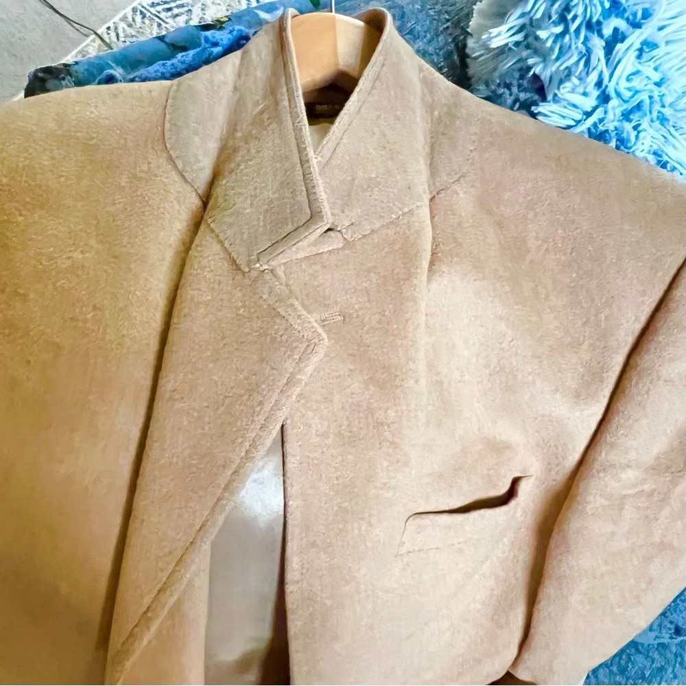 Bill Blass VTG 100% Camel Hair Wool Blazer Sport Coat Tan Size Large